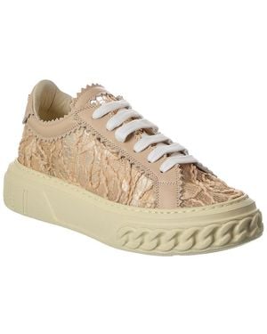 Casadei Off Road Chantilly Leather Sneaker - Natural