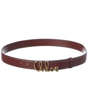 Chloé The Iconic Leather Belt - Red