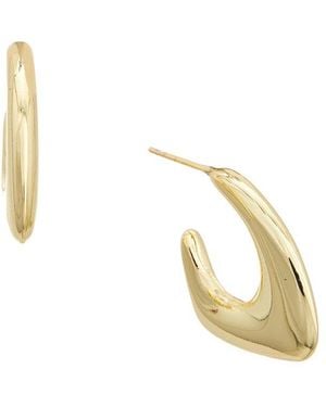 Juvell 18K Plated Hoop Earrings - Metallic