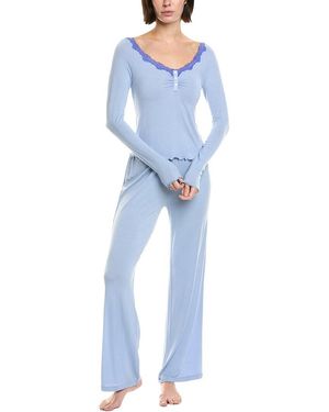 Honeydew Intimates 2Pc Wind Down Long Set - Blue
