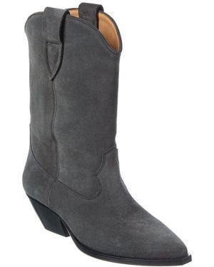 Isabel Marant Duerto Suede Cowboy Boot - Gray