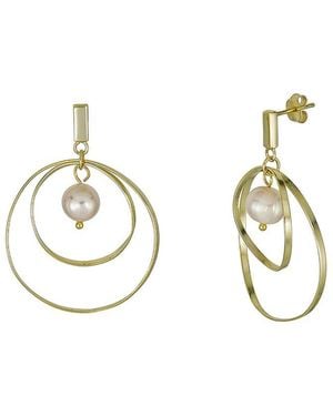 Belpearl 9Mm Pearl Earrings - Metallic