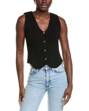 Elan Wool-Blend Vest - Black