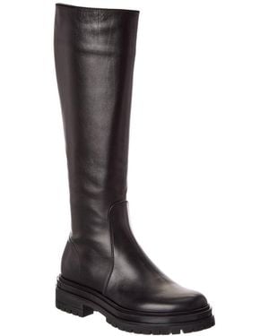 Gianvito Rossi Rogue 20 Leather Knee-High Boot - Black