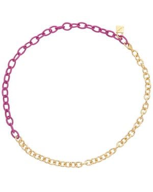 Juvell 18k Plated Silk Link Necklace - Natural