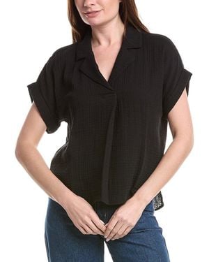 Eileen Fisher Notch Collar Top - Black