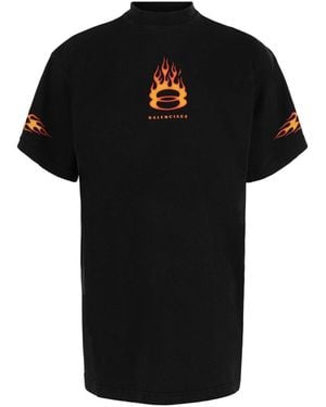 Balenciaga Burning Unity Oversized T-Shirt - Black