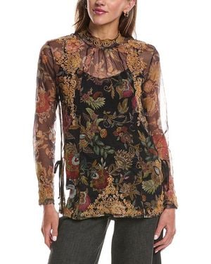 Johnny Was Francisca Blouse - Brown