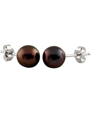 Splendid Silver 6-7mm Pearl Studs - Multicolour