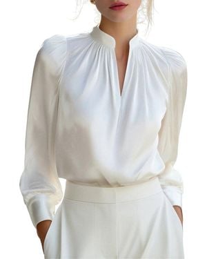 Tedora Long Sleeve Blouse - White