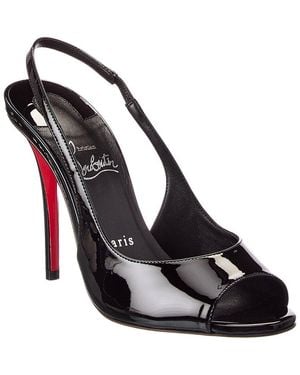 Christian Louboutin Sofia Z 100 Patent Slingback Sandal - Black