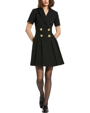 Mac Duggal Tweed Blazer Mini Dress - Black