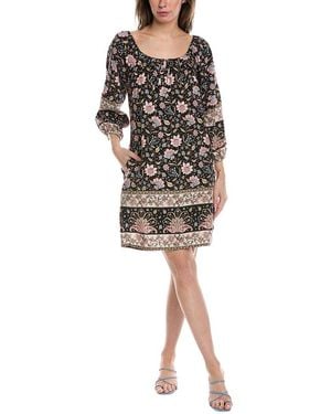 Walker & Wade Peasant Mini Dress - Black