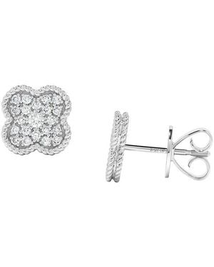 H.J. Namdar 14K 0.35 Ct. Tw. Diamond Clover Earring - Metallic