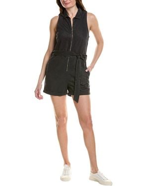 Bella Dahl Zip-Up Romper - Black