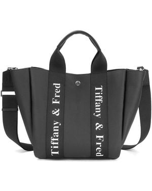Tiffany & Fred Paris Mini Pebbled Leather Tote - Black