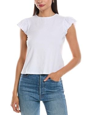 Nanette Lepore Ruffle Sleeve Top - Blue
