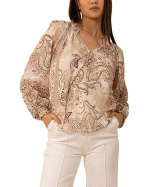 Hale Bob Silk-Blend Mallory Blouse - Natural