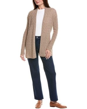 Hannah Rose Breezy Cable Wool & Cashmere-Blend Duster - Blue