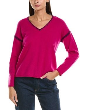 Johnny Was Petite Wool & Cashmere-Blend Pullover - Red