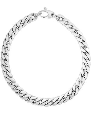 Italian Gold 14k Cuban Chain Bracelet - Metallic