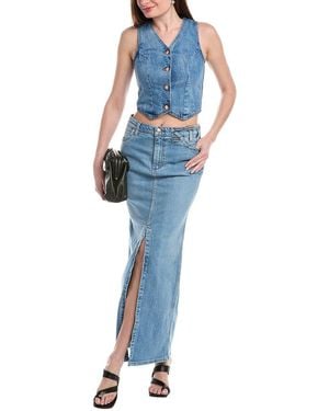 STAUD X Wrangler The Maxi Skirt - Blue