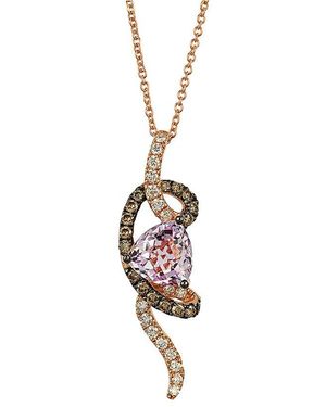 Le Vian Le Vian Cotton Candy Amethyst 14k Rose Gold 2.23 Ct. Tw. Diamond & Pink Amethyst Pendant Necklace - White