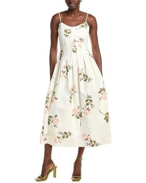 Ellen Tracy Stretch Twill Strap Dress - Natural