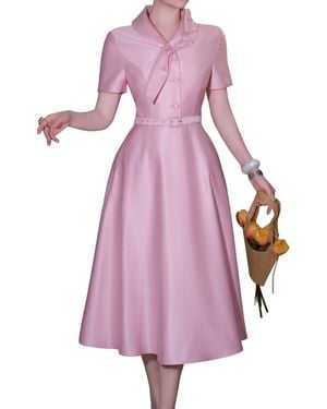 BRC By BURRYCO Short Sleeve Shirt Dress - Purple