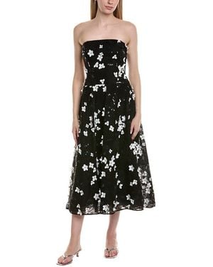 Teri Jon Sleeveless Midi Dress - Black