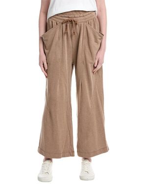LaBiz Slouchy Wide Leg Sweatpant - Natural