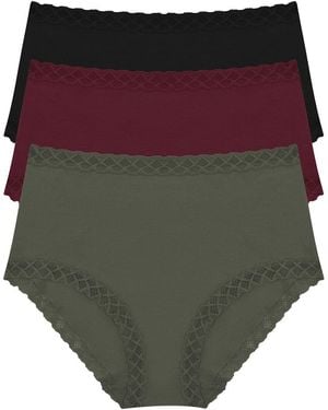Natori 3Pk Bliss Full Brief - Red