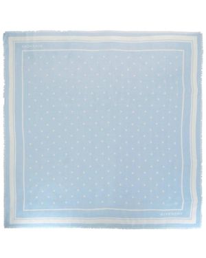 Givenchy 4G Cashmere & Silk-Blend Shawl - Blue