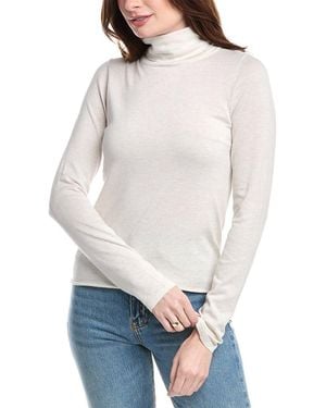 Splendid Turtleneck Cashmere-Blend Top - White