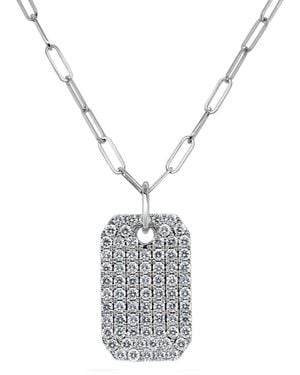 Sabrina Designs 14K 1.23 Ct. Tw. Diamond Dogtag Necklace - Metallic