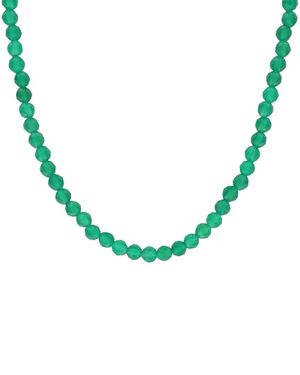 Rina Limor 16.43 Ct. Tw. Onyx Bead Necklace - Metallic