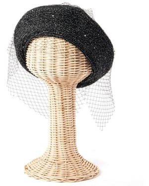 San Diego Hat Bianca Wool-Blend Beret - Black