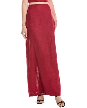 Summer Away Rewa Linen Skirt - Red