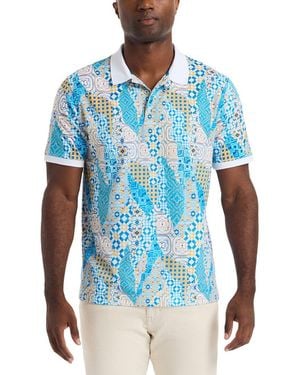 Robert Graham Ward Knit Polo Shirt - Blue