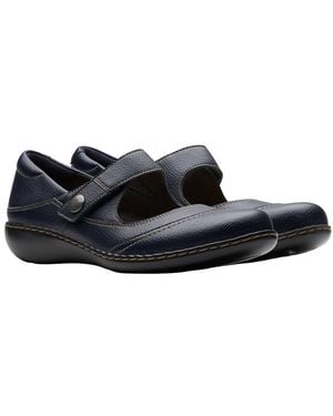 Clarks Ashland Elayne Leather Mary Jane Flat - Black