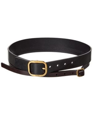Loewe Layered Leather Belt - Black