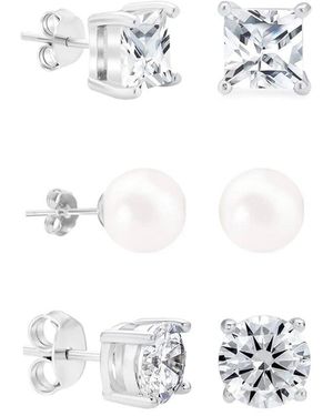 Donatello Gian Earrings Set - White