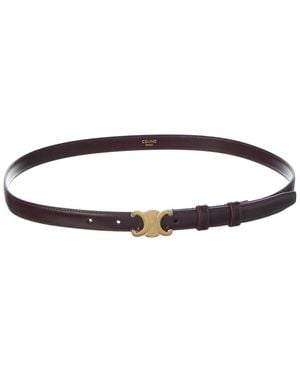 Celine Triomphe Leather Belt - Red
