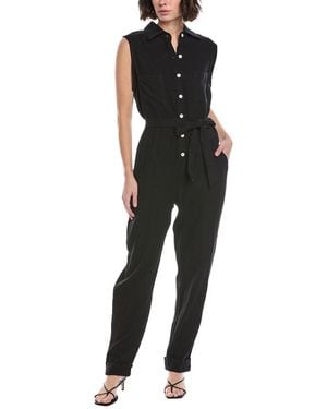 Vitamin A Sabina Linen-Blend Jumpsuit - Black