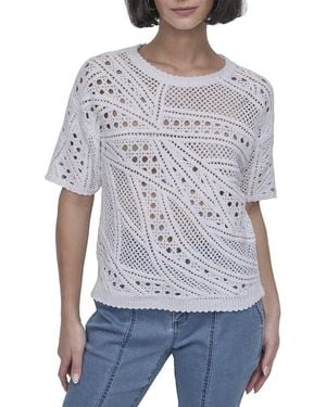 DKNY Crochet Jumper Top - Blue