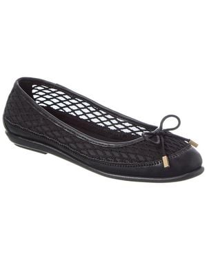Aerosoles Bria Mesh Leather Flat - Black