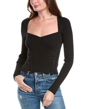 Jonathan Simkhai Daphane Lace-Up Top - Black