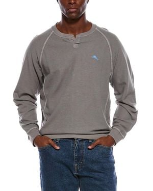 Tommy Bahama Montego Beach Abaco Split Neck Sweatshirt - Grey