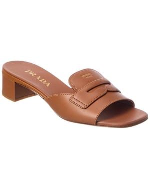Prada Leather Sandal - Brown