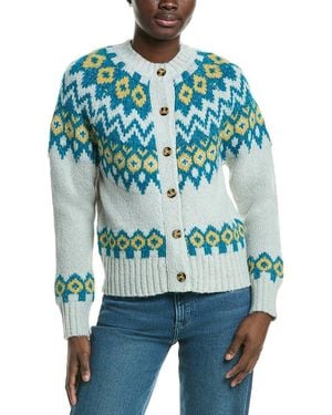 Design History Fair Isle Cardigan - Blue